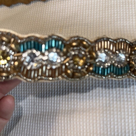 Beaded Rhinestones Woman’s Belt Size Small